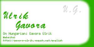ulrik gavora business card